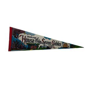 Vintage 70s Salem Mass Pennant House Of The Seven Gables Massachusetts